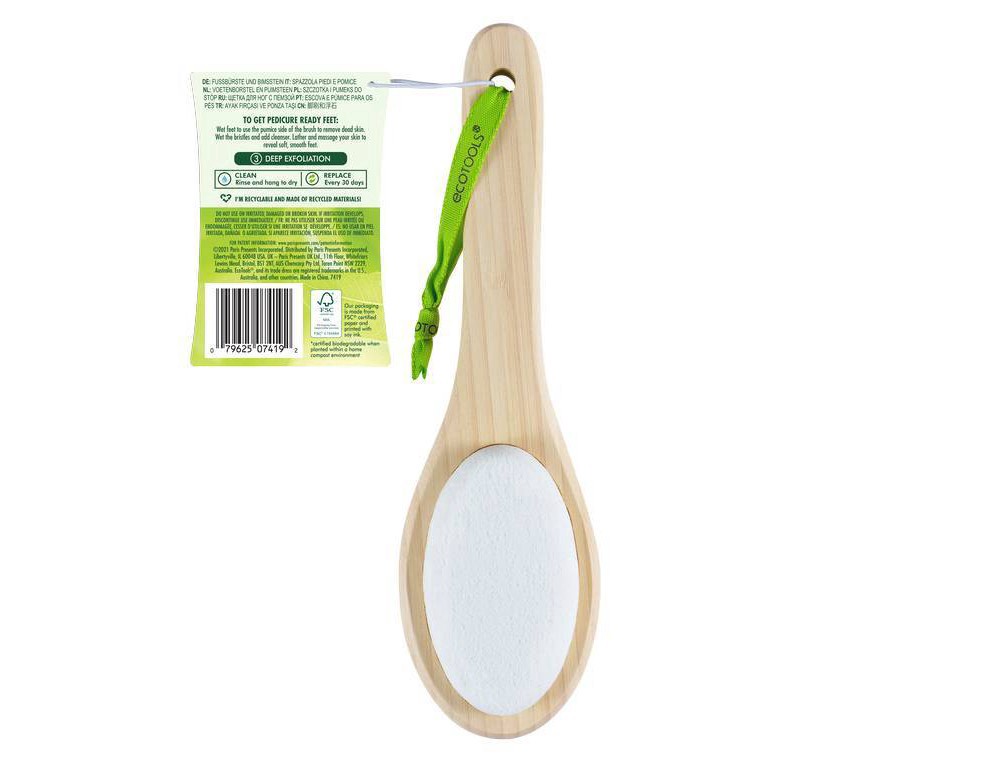 slide 3 of 6, EcoTools Foot Brush + Pumice 1 ea, 1 ct