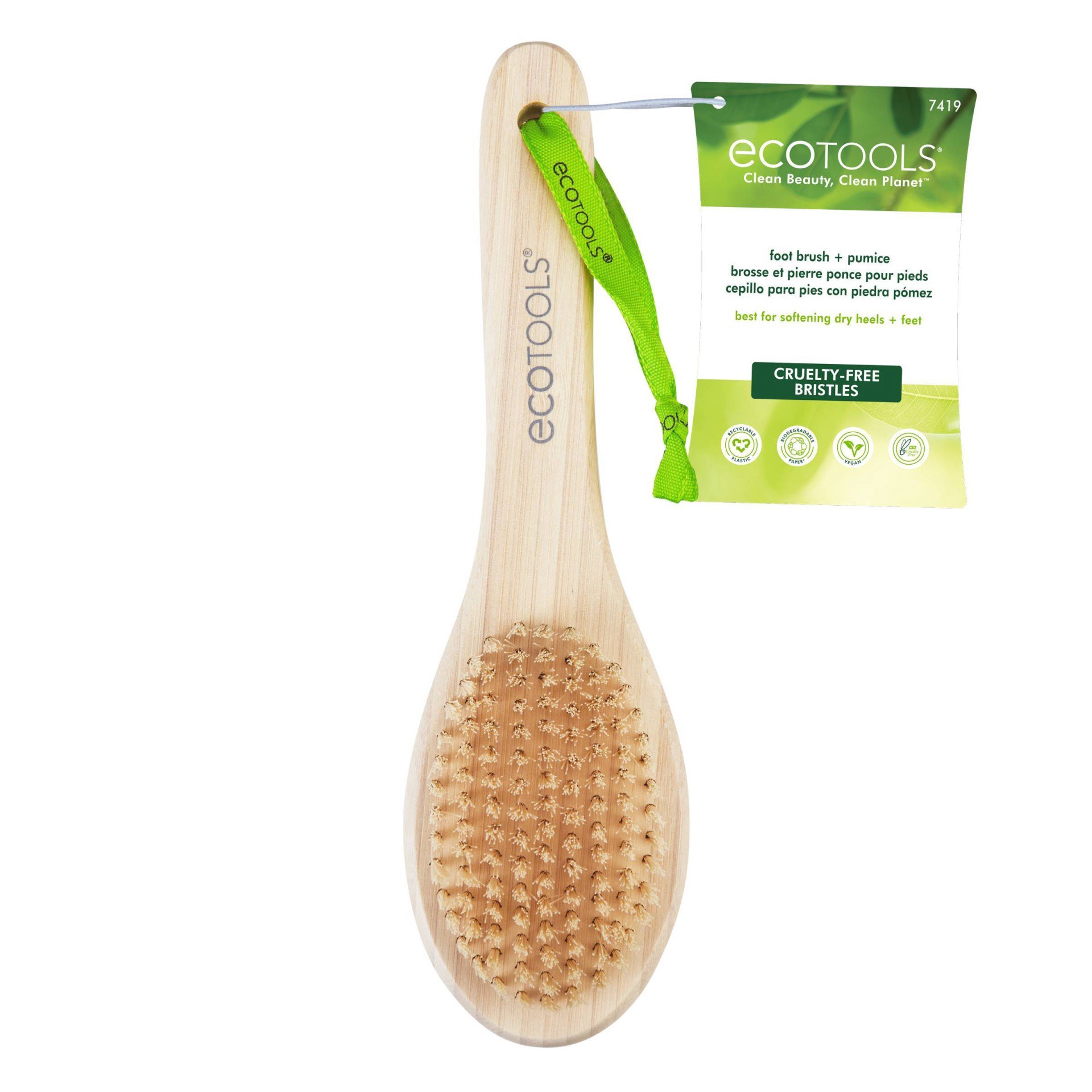 slide 1 of 6, EcoTools Foot Brush + Pumice 1 ea, 1 ct