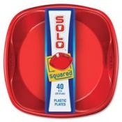 slide 1 of 1, Solo Square Plastic Plates, 40 ct