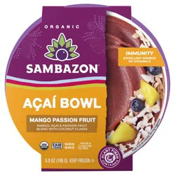 Sambazon Organic Mango Passionfruit Acai Bowl 5.9 oz