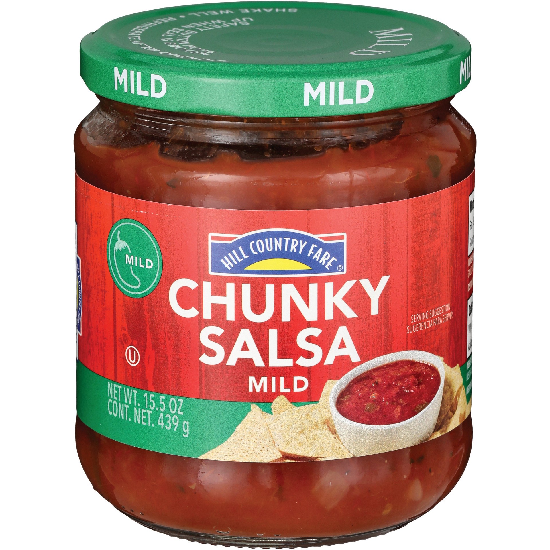 slide 1 of 1, Hill Country Fare Chunky Salsa - Mild, 15.5 oz