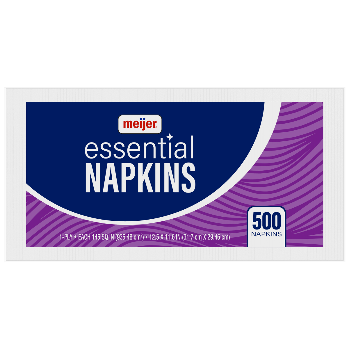 slide 1 of 2, Meijer Essential Napkins, White, 500 ct