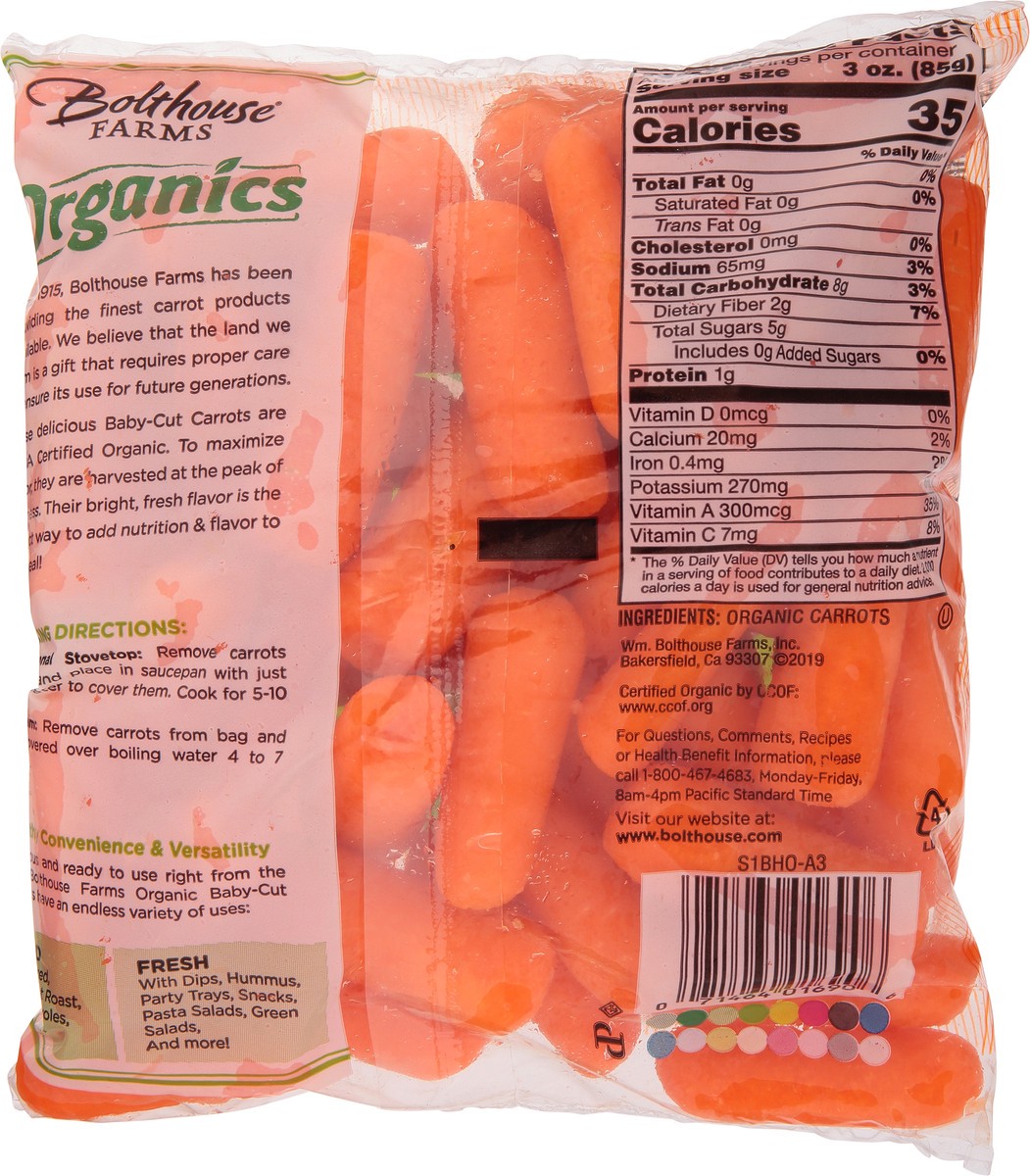 slide 9 of 12, Bolthouse Farms Organics Baby-Cut Carrots 1 lb, 1 lb