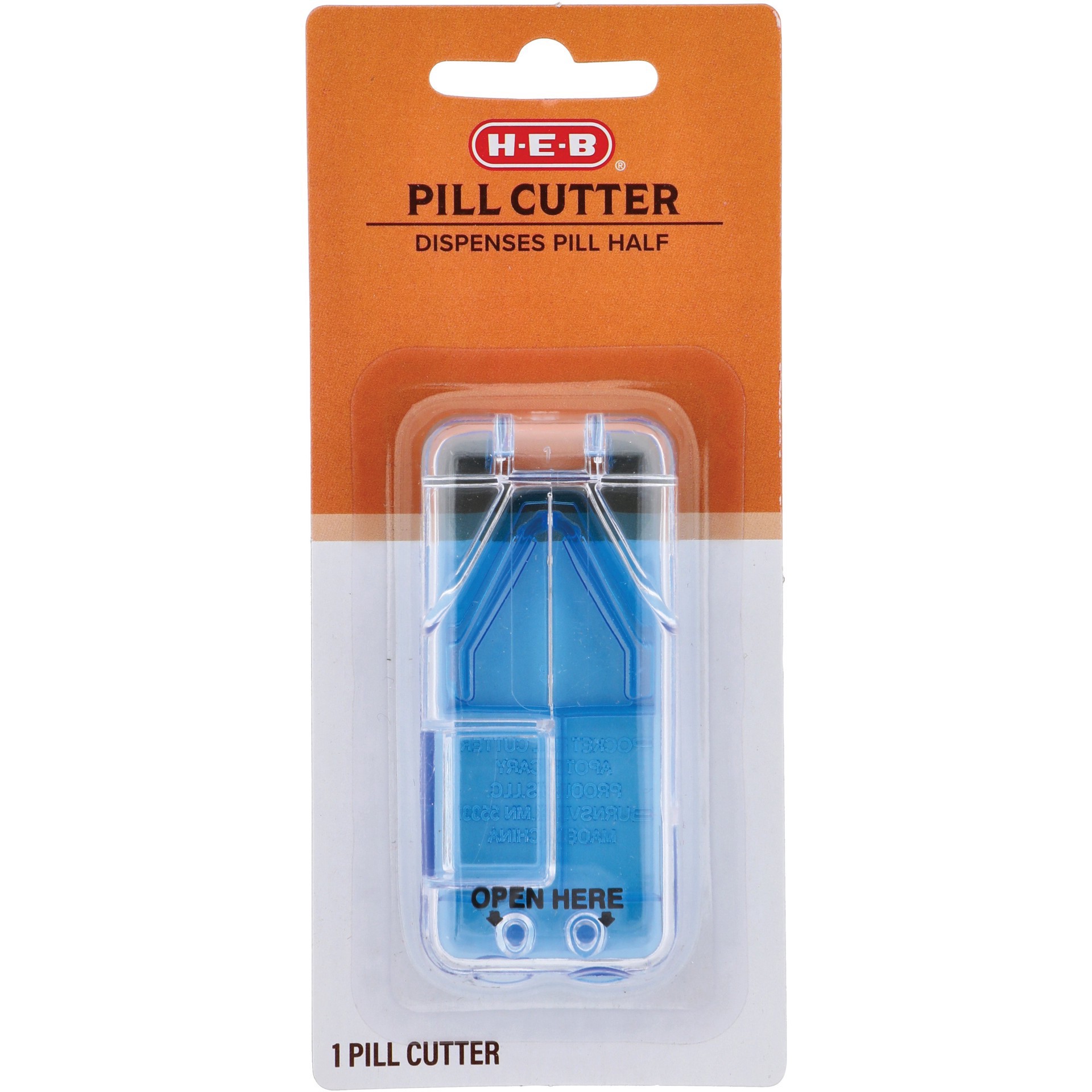slide 1 of 1, H-E-B Clear Pocket Pill Cutter, 1 ct