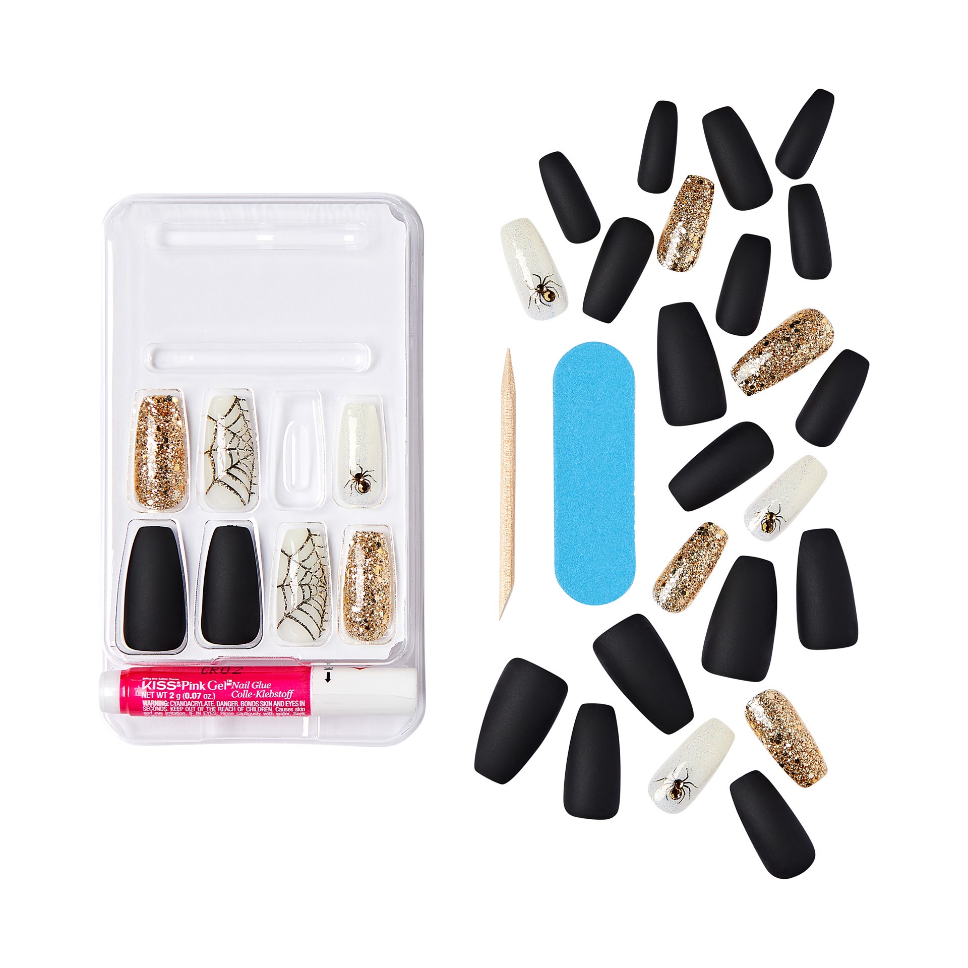 slide 5 of 5, KISS Halloween Special Design Nails, ‘Freaky Friday'', 28 Count, 1 ct