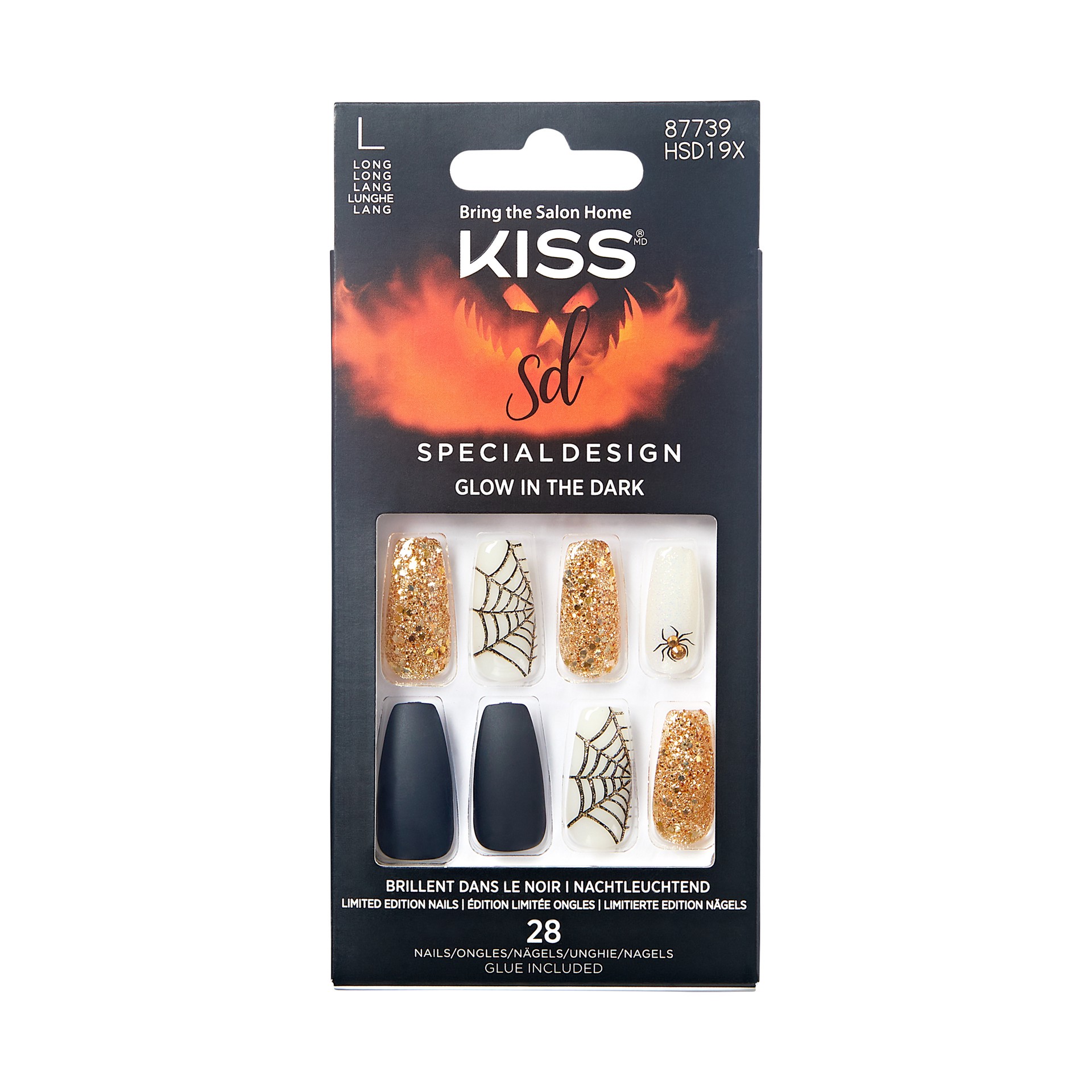 slide 1 of 5, KISS Halloween Special Design Nails, ‘Freaky Friday'', 28 Count, 1 ct