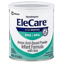 Elecare For Infants Unflavored Powder With Dha Ara - 14.1 Oz