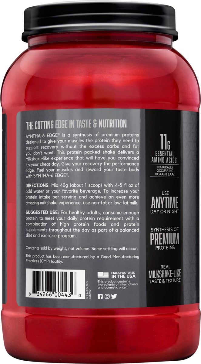 slide 7 of 7, BSN Syntha-6 Edge - Chocolate Milkshake, 2 lb