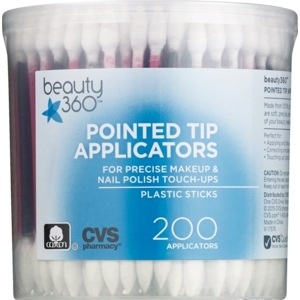 slide 1 of 1, Beauty 360 Pointed Tip Applicators, 200 ct