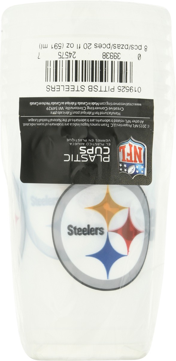 slide 9 of 12, NFL 20 Fluid Ounce Pittsburgh Steelers Plastic Cups 8 8 ea, 1 ct
