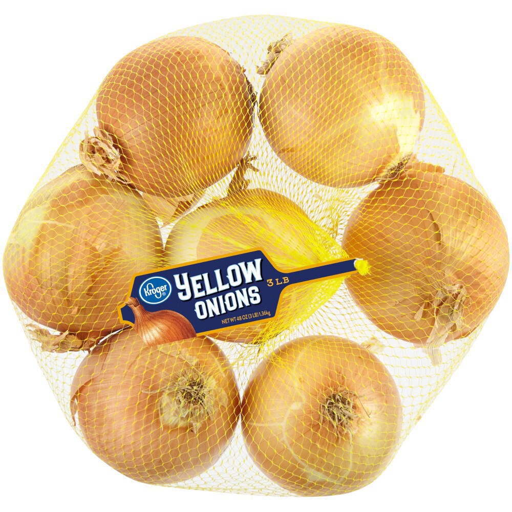 slide 1 of 2, Kroger Yellow Onions, 3 lb