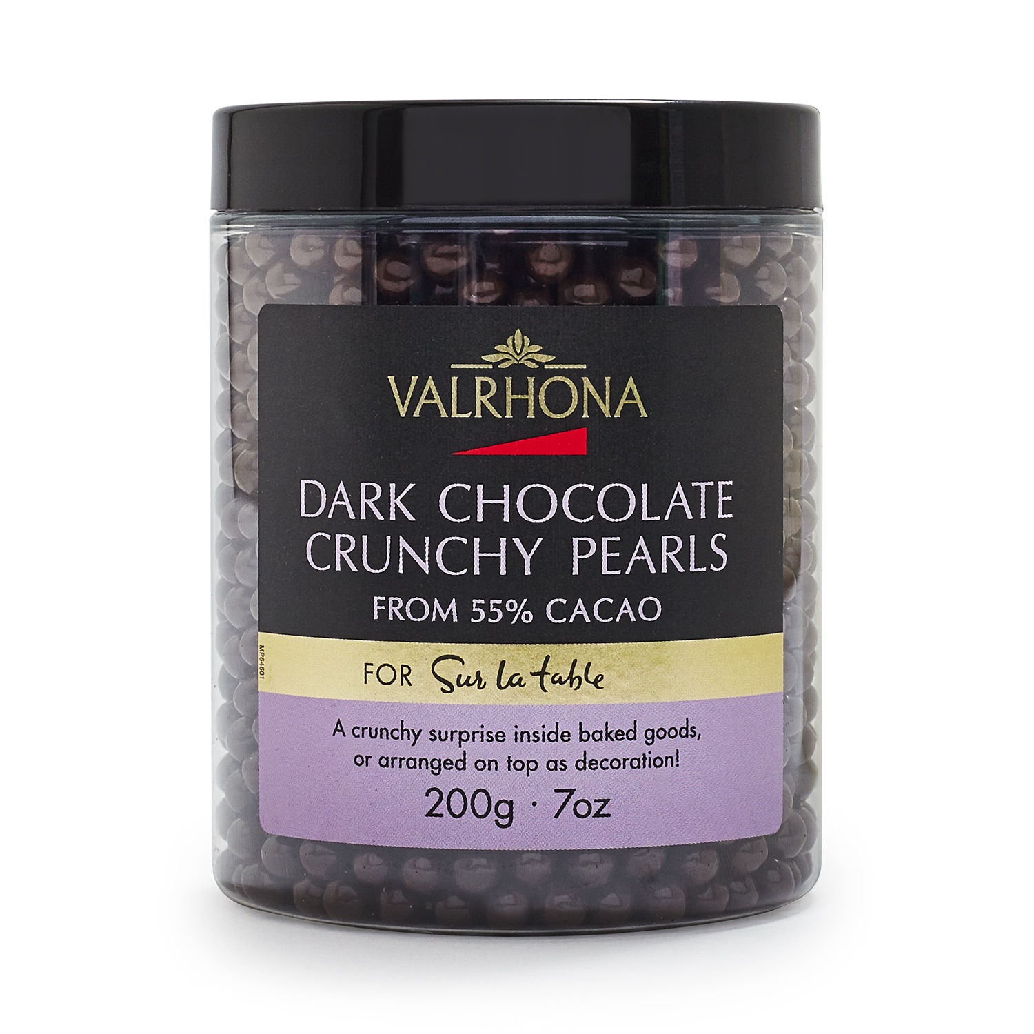 slide 1 of 1, Valrhona Dark Chocolate Crunchy Pearls, 7 oz