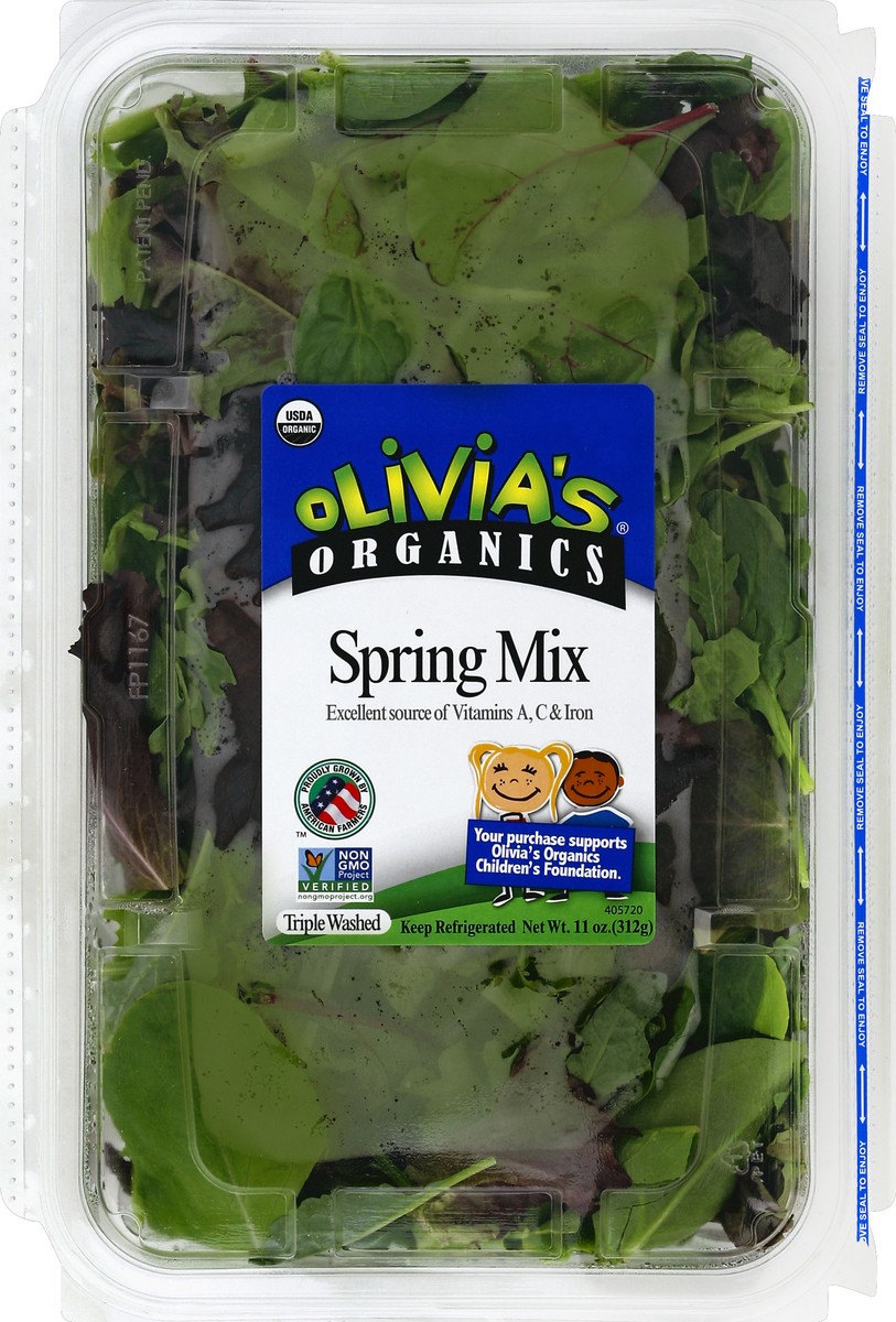 slide 2 of 4, Olivia's Organic Spring Mix, 11 oz