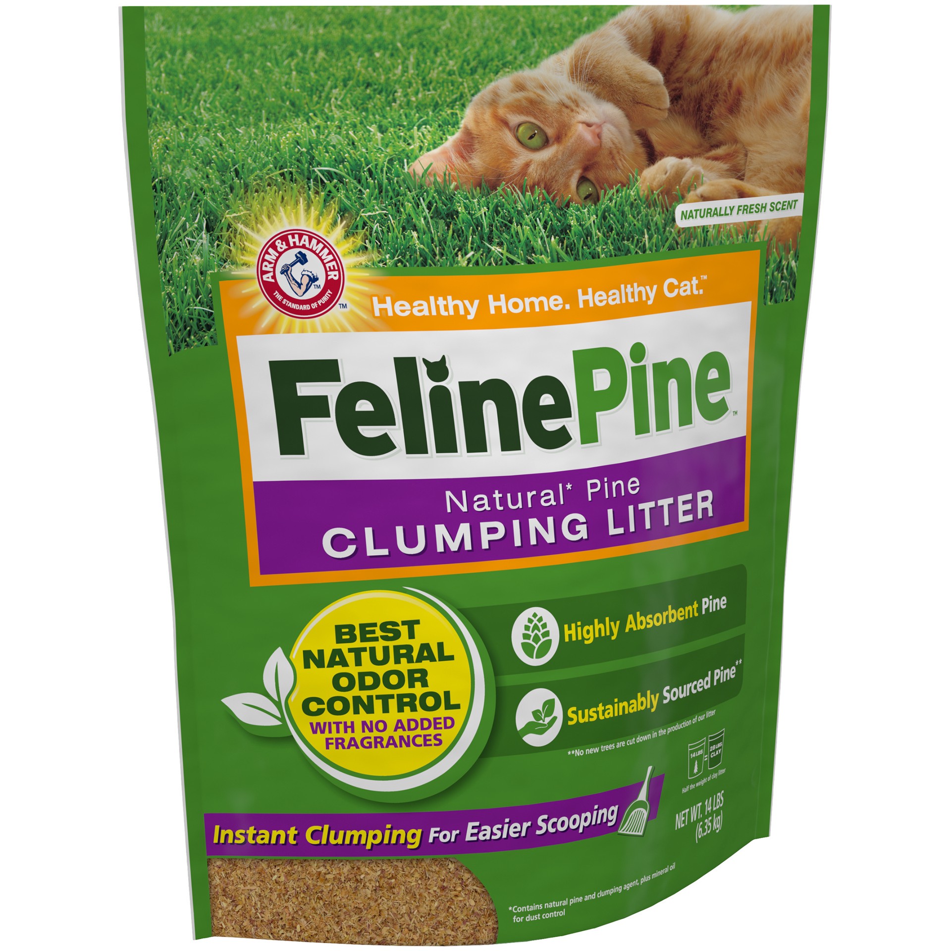 slide 4 of 5, ARM & HAMMER Clumping Litter 14 lbs, 14 lb