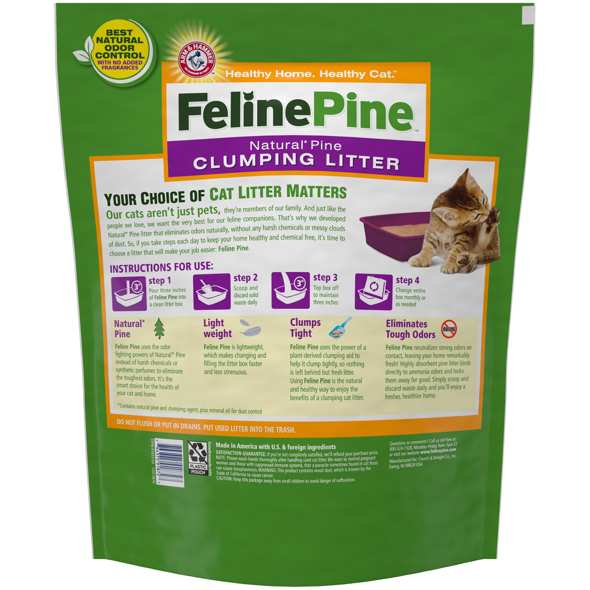 slide 5 of 5, ARM & HAMMER Clumping Litter 14 lbs, 14 lb