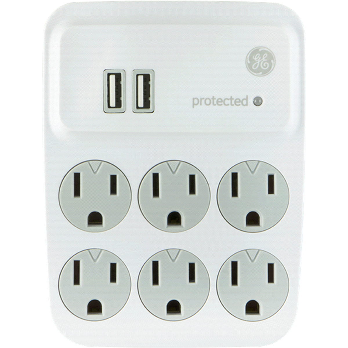 slide 36 of 39, GE 6-Outlet Surge Protector Tap with 2 USB Charging Ports, 25797, 1 ct