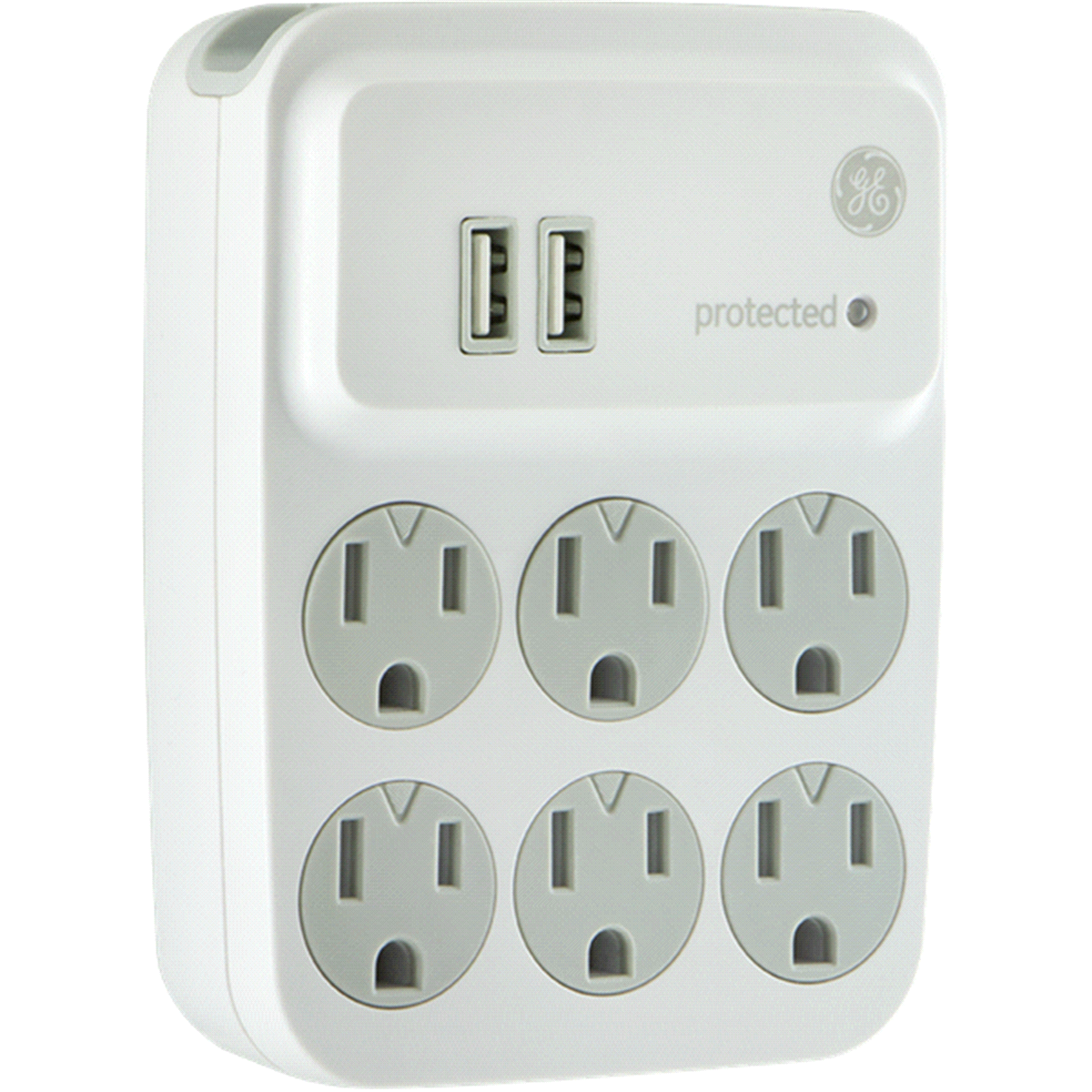 slide 13 of 39, GE 6-Outlet Surge Protector Tap with 2 USB Charging Ports, 25797, 1 ct