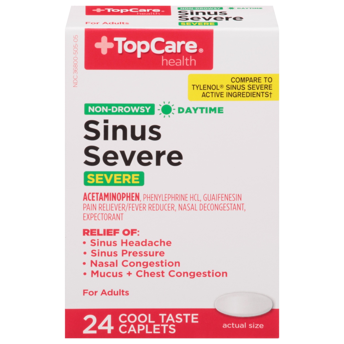 TopCare Sinus Severe Daytime Nondrowsy Acetaminophen Pain Reliever