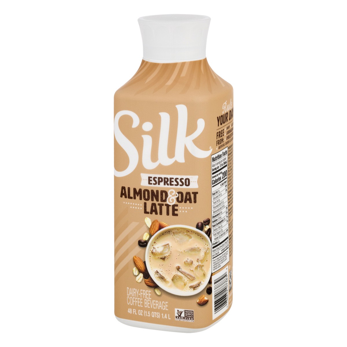 slide 3 of 10, Silk Dairy Free Espresso Almond & Oat Latte Coffee Beverage 48 oz, 48 oz