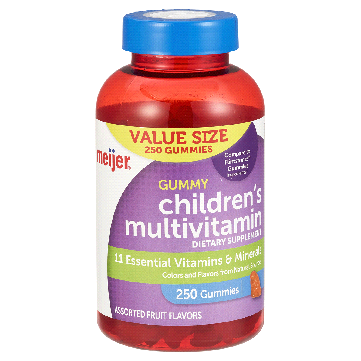 slide 1 of 9, Meijer Children's Multivitamin Gummies, 250 ct