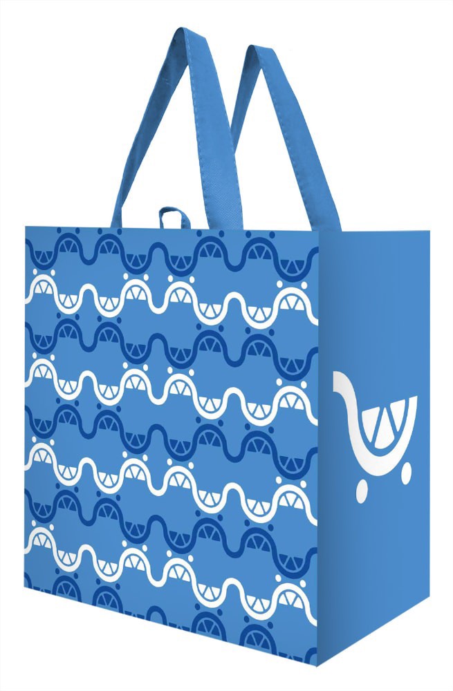 slide 1 of 1, Earthwise Cart Stripes Reusable Bag, 1 ct