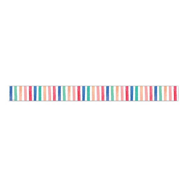 slide 1 of 2, Teacher Created Resources Straight Border Trim, 3'' X 35'', Watercolor Stripes, Pack Of 12 Strips, 12 ct