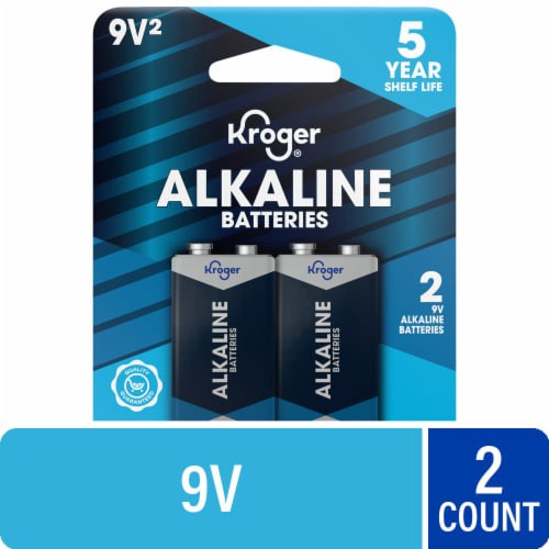 slide 1 of 3, Kroger Alkaline 9V Batteries, 2 ct