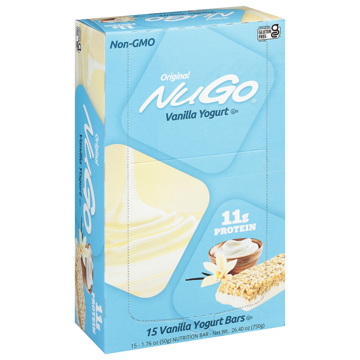 slide 12 of 14, NuGo Original Vanilla Yogurt Nutrition Bar 15 - 1.76 oz Bars, 15 ct
