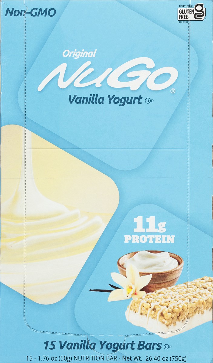 slide 4 of 14, NuGo Original Vanilla Yogurt Nutrition Bar 15 - 1.76 oz Bars, 15 ct