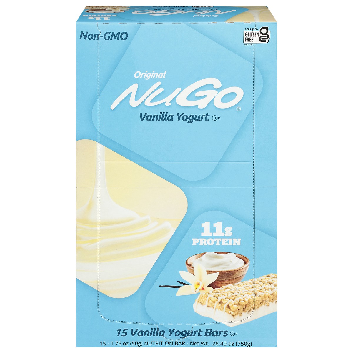 slide 5 of 14, NuGo Original Vanilla Yogurt Nutrition Bar 15 - 1.76 oz Bars, 15 ct