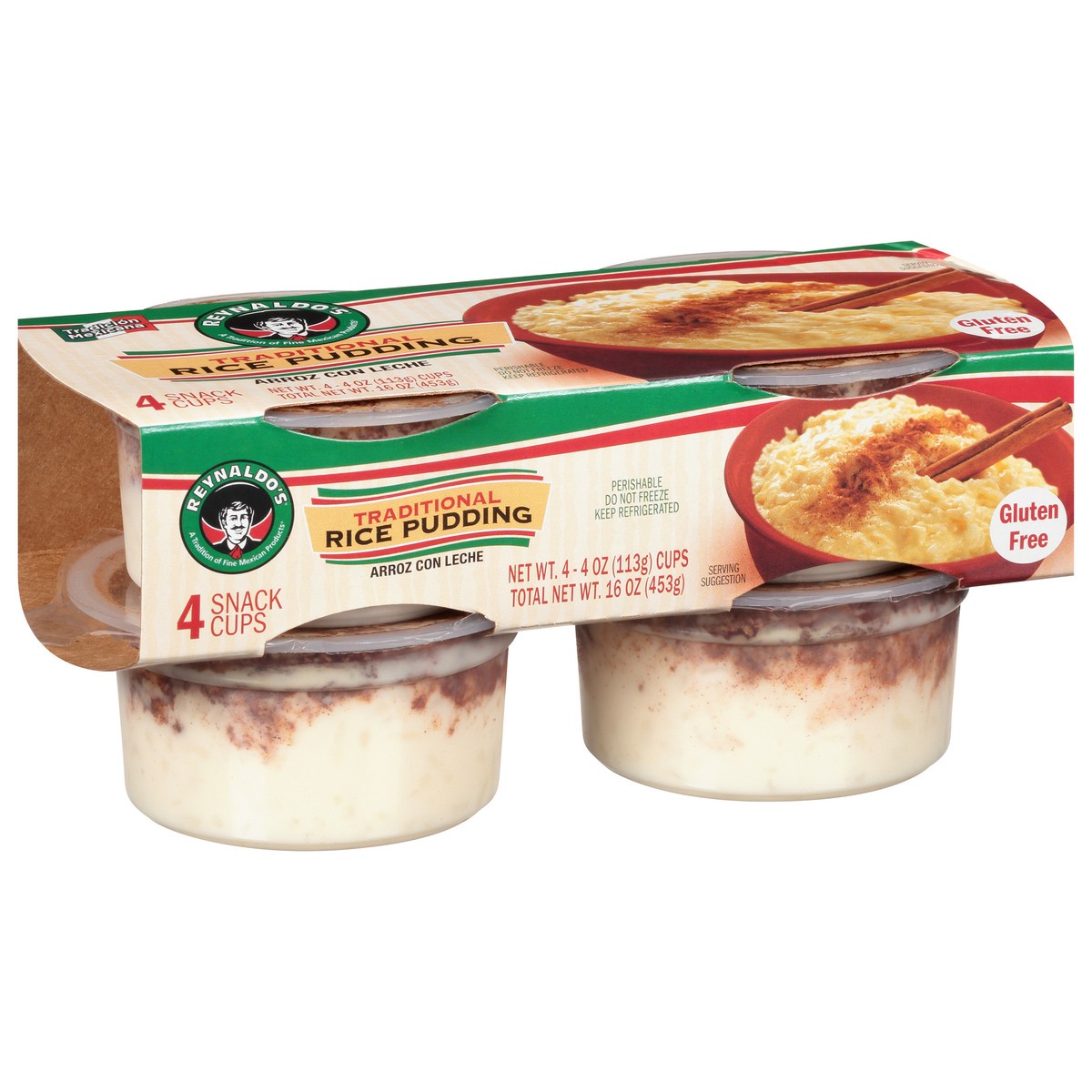 slide 3 of 13, Reynaldo's Reynaldos Rice Pudding Snacks 4Pk, 16 oz