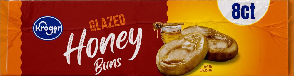 slide 2 of 2, Kroger® Glazed Honey Buns, 8 ct; 3 oz