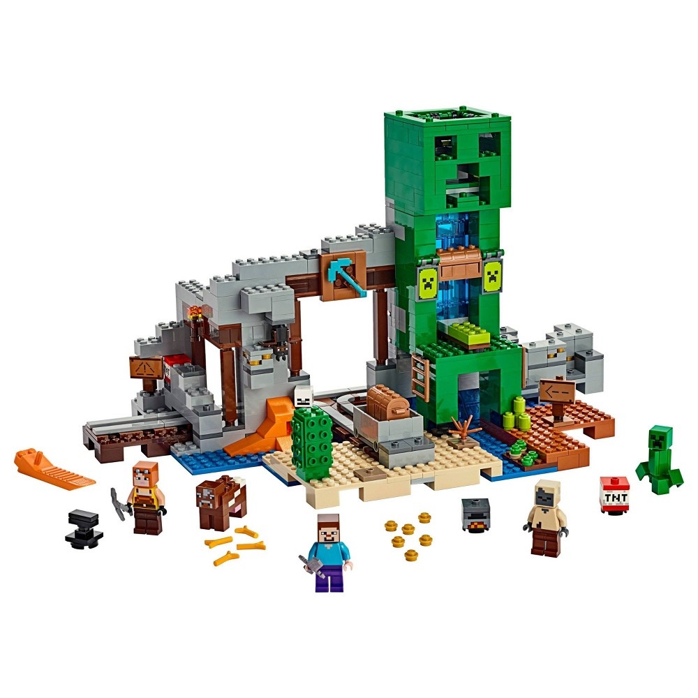 slide 3 of 7, LEGO Minecraft The Creeper Mine 21155 Building Set, 830 ct