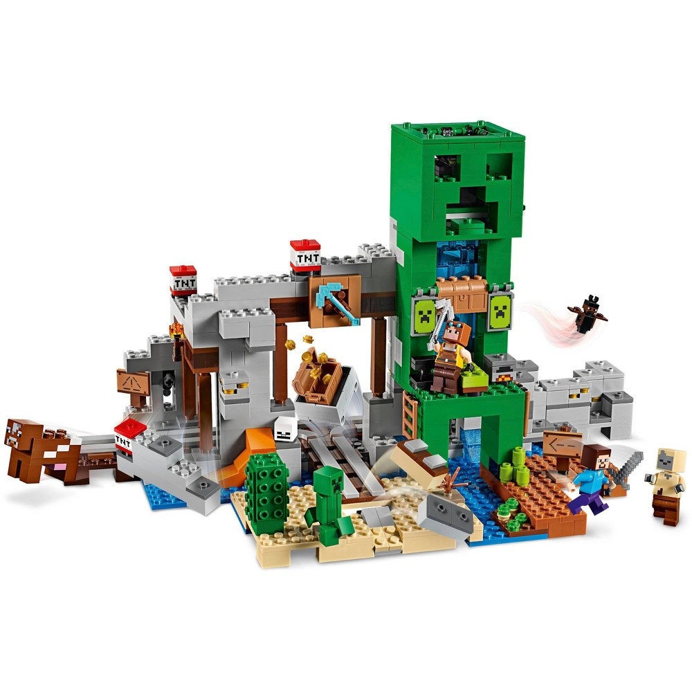slide 6 of 7, LEGO Minecraft The Creeper Mine 21155 Building Set, 830 ct
