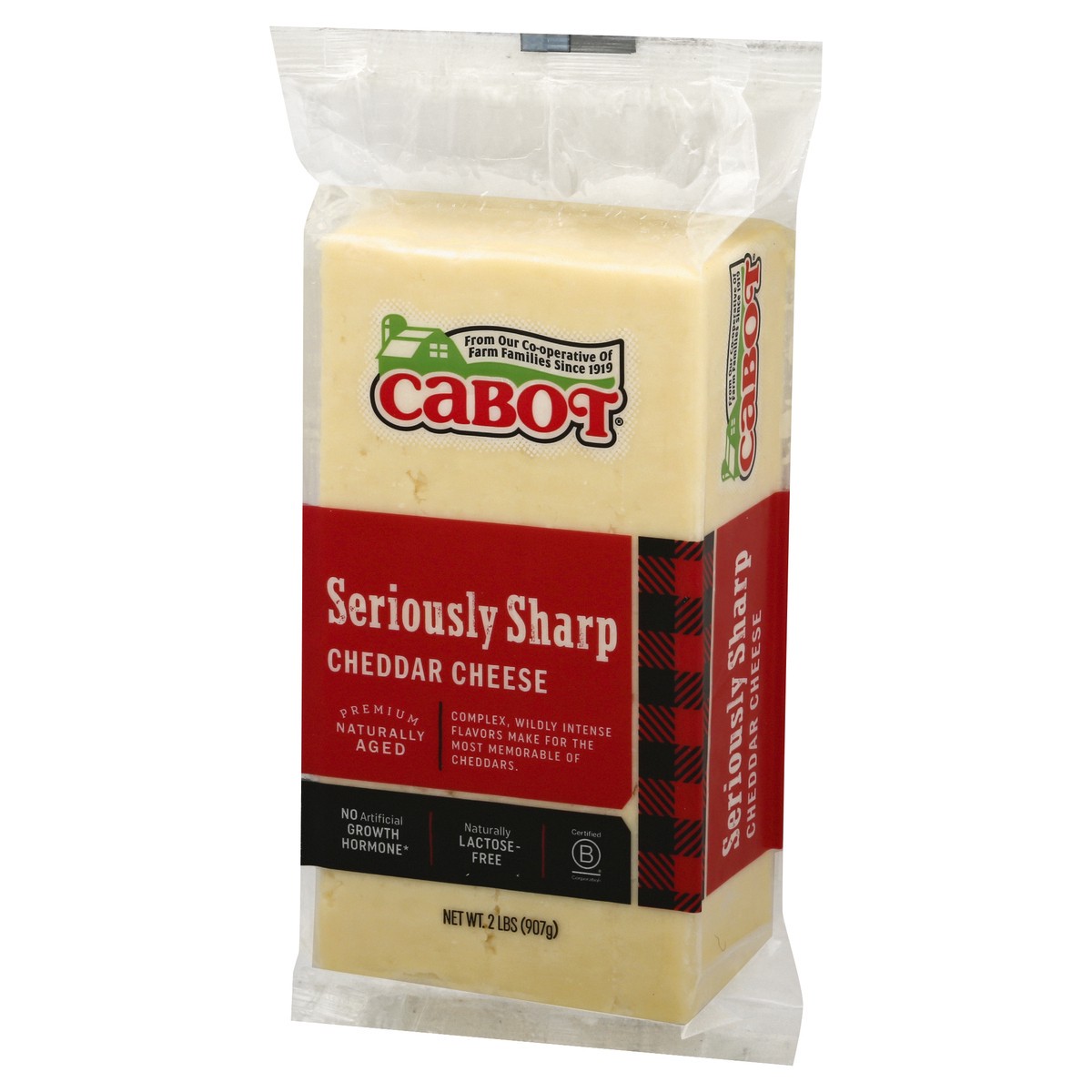 slide 7 of 10, Cabot Cheese, Cheddar, Seriously Sharp, 2 lb