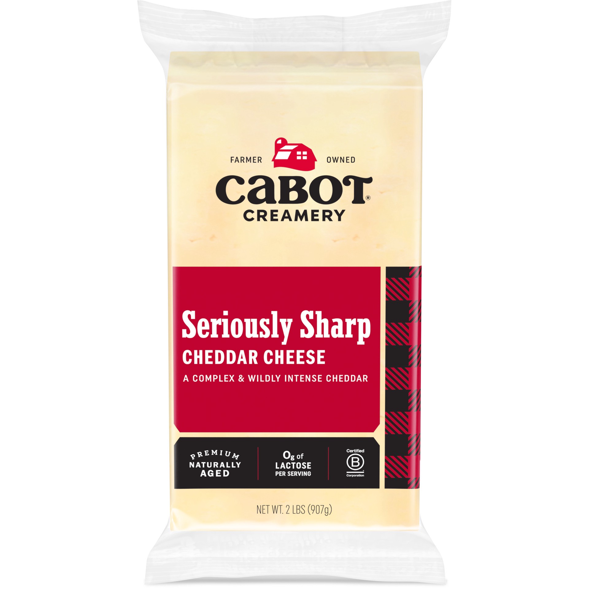 slide 1 of 10, Cabot Cheese, Cheddar, Seriously Sharp, 2 lb