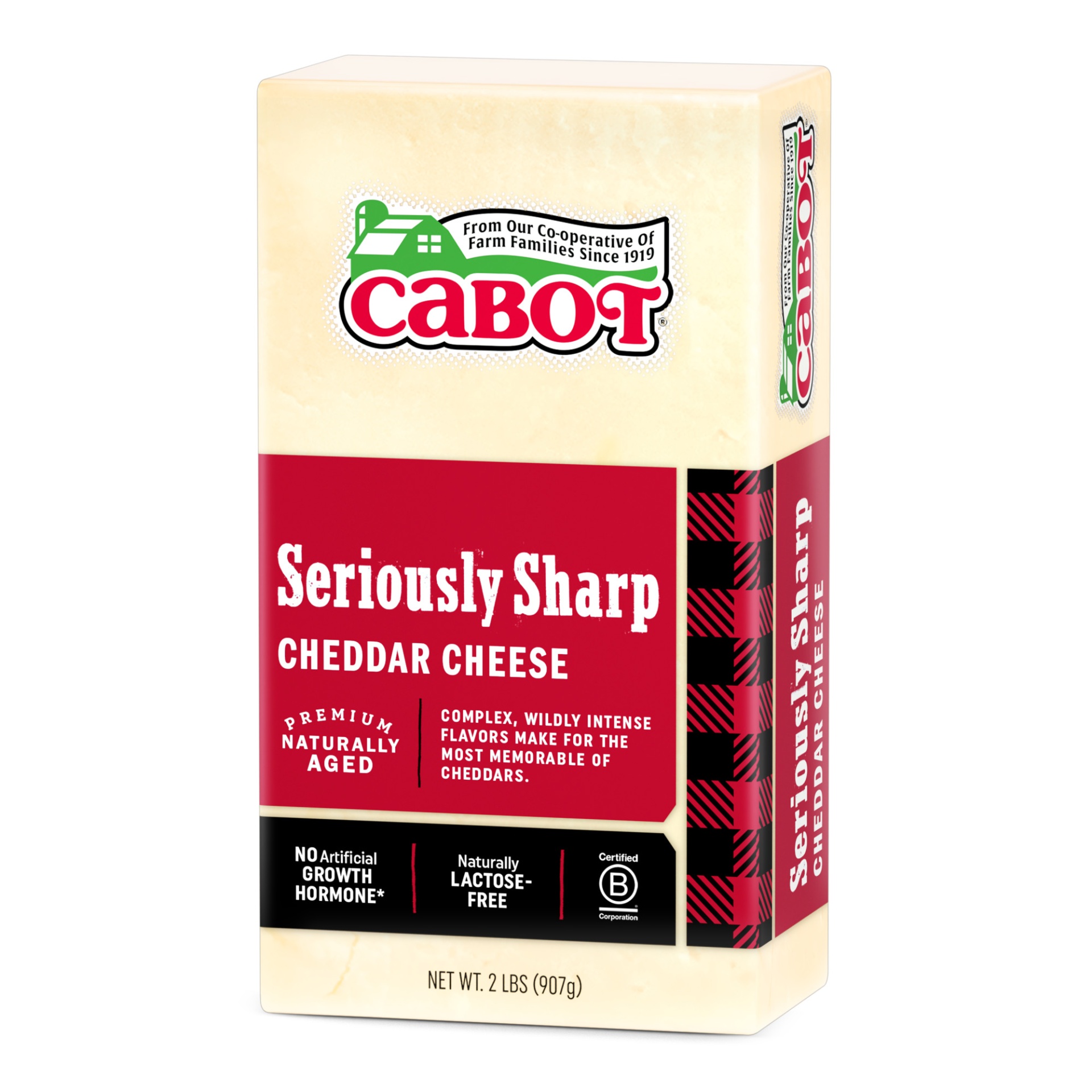 slide 4 of 5, Cabot Seriously Sharp Cheddar Cheese, 2 lb