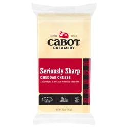 Cabot Creamery Seriously Sharp Cheddar Cheese Block 2 lb