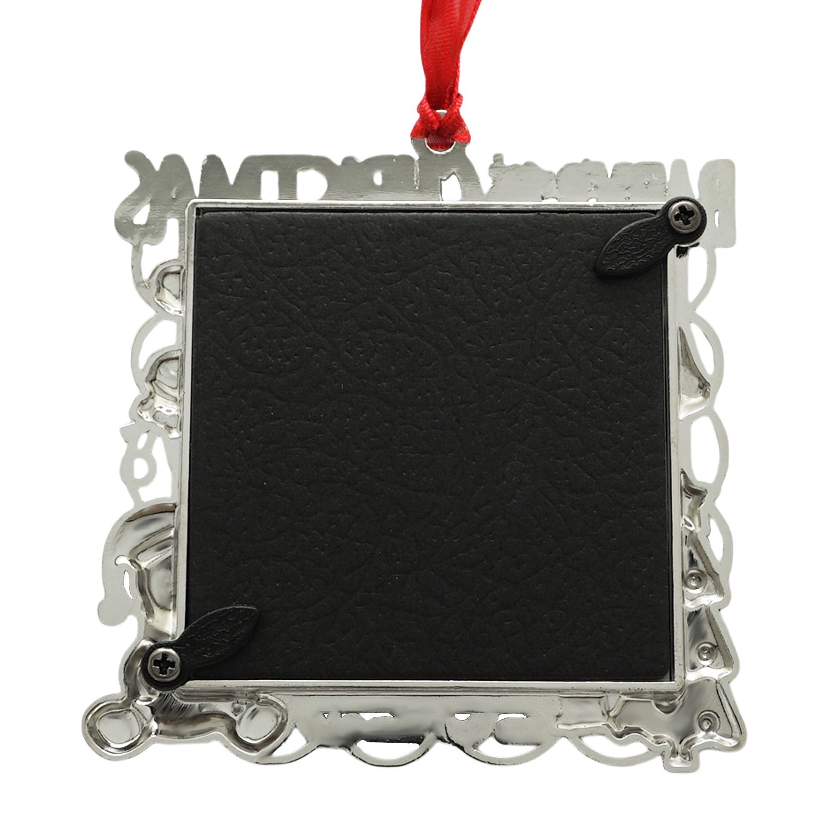 slide 2 of 3, 2.25" X 2.25" Silver, Red & Green Baby's 1st Christmas 2025 Ornament Frame By Studio Decor, 2.25 in x 2.25 in
