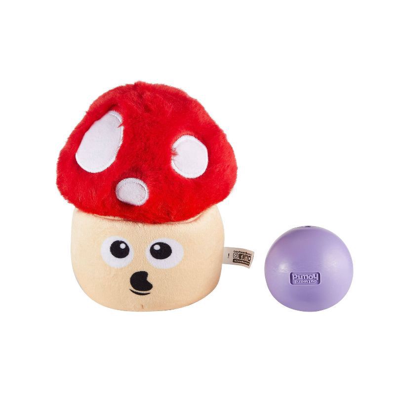 slide 4 of 5, Outward Hound Nina Ottosson Snack Palz MushRoom Interactive Plush Puzzle with Treat Ball Dog Toys, Small, 1 ct