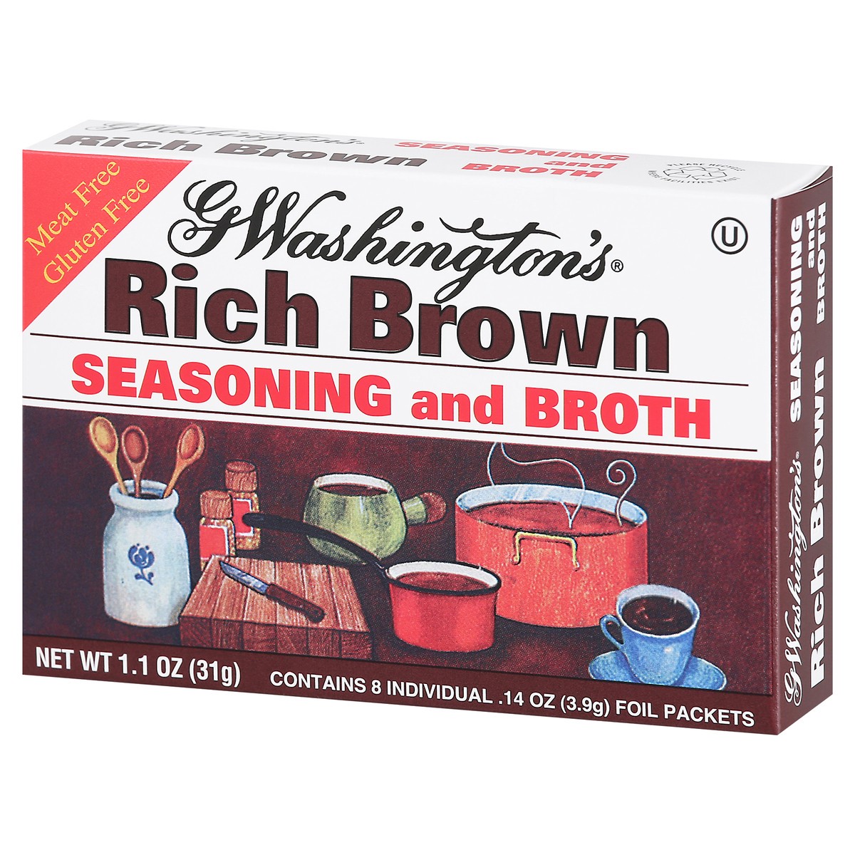 slide 3 of 9, G Washington's Rich Brown Seasoning and Broth 8-0.14 oz Packets Box, 8 ct