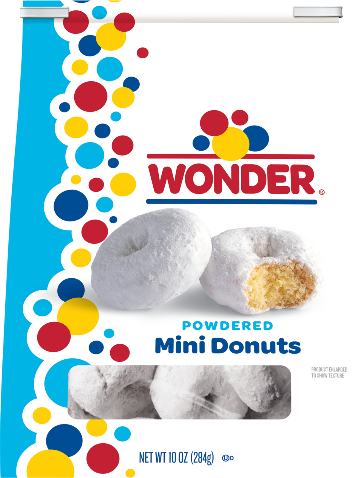 slide 1 of 1, Wonder Powdered Mini Donuts, Shareable Powdered Donuts, 10 oz Bag, 10 oz