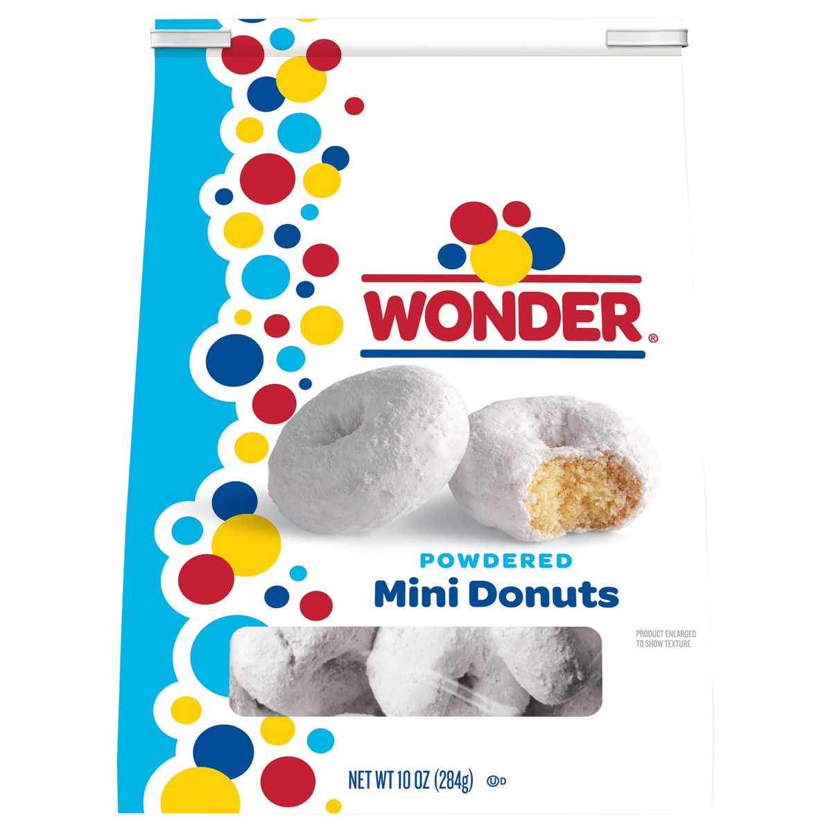 slide 1 of 14, Wonder Powdered Mini Donuts, Shareable Powdered Donuts, 10 oz Bag, 10 oz