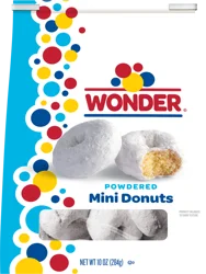 Wonder Powdered Mini Donuts, Shareable Powdered Donuts, 10 oz Bag