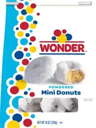 Wonder Powdered Mini Donuts, Shareable Powdered Donuts, 10 oz Bag