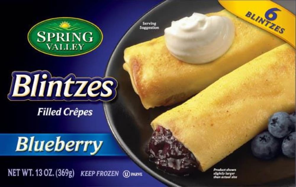 slide 1 of 1, Spring Valley Blueberry Blintz Parev, 13 oz