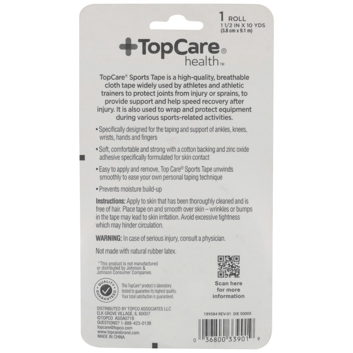 slide 8 of 8, TopCare Sports Tape, 1 ct