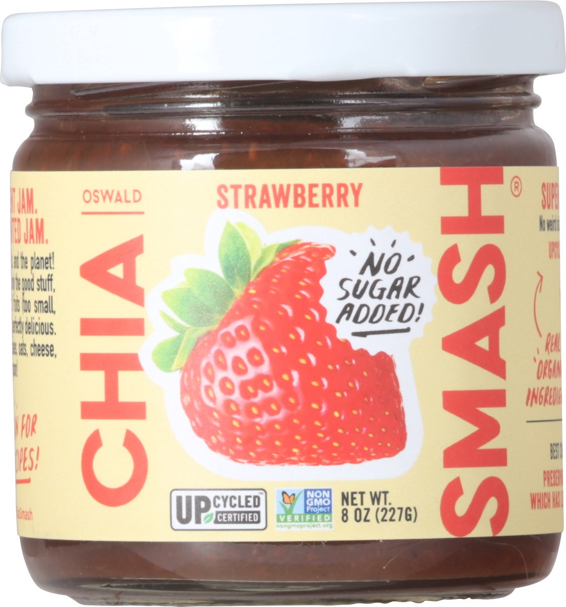 slide 6 of 12, Oswald No Sugar Added Strawberry Chia Smash 8 oz, 1 ct