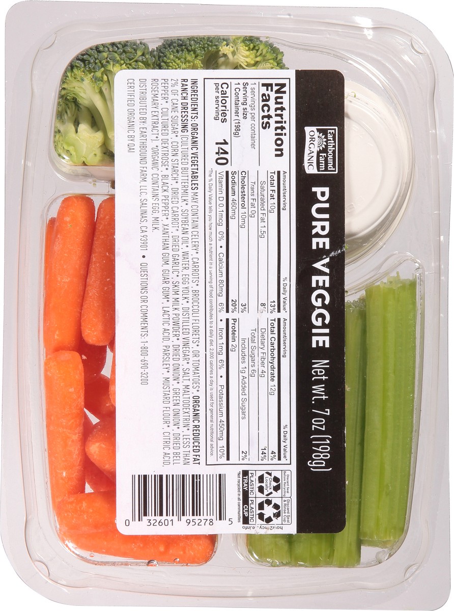 slide 6 of 12, Earthbound Farms Organic Vegetable Tray, 7 oz, 7 oz