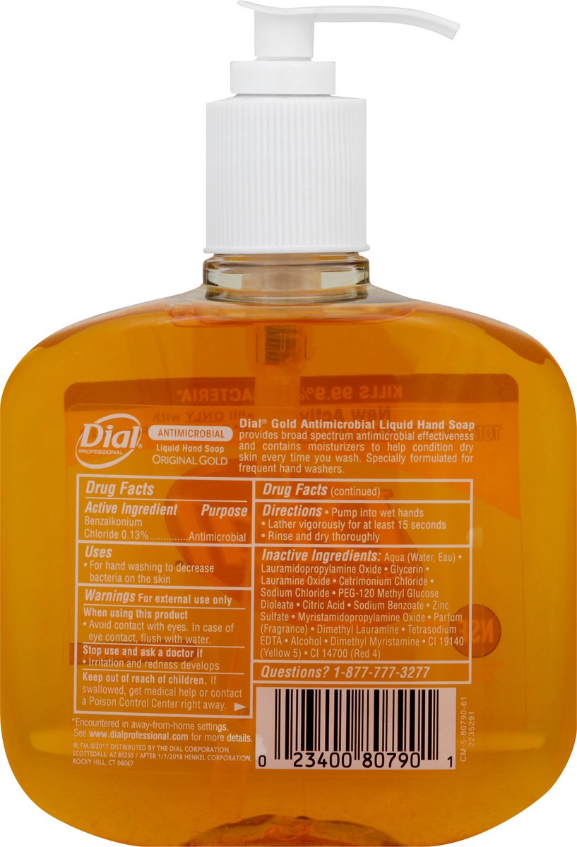 slide 9 of 12, Dial Original Gold Antimicrobial Liquid Original Gold Hand Soap 16 oz, 16 oz